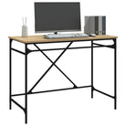 Bureau van bewerkt hout met industriële charme voor huis of kantoor - Bureaus
