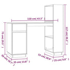 Bureau van massief grenenhout met decoratieve en praktische functies - Bureaus