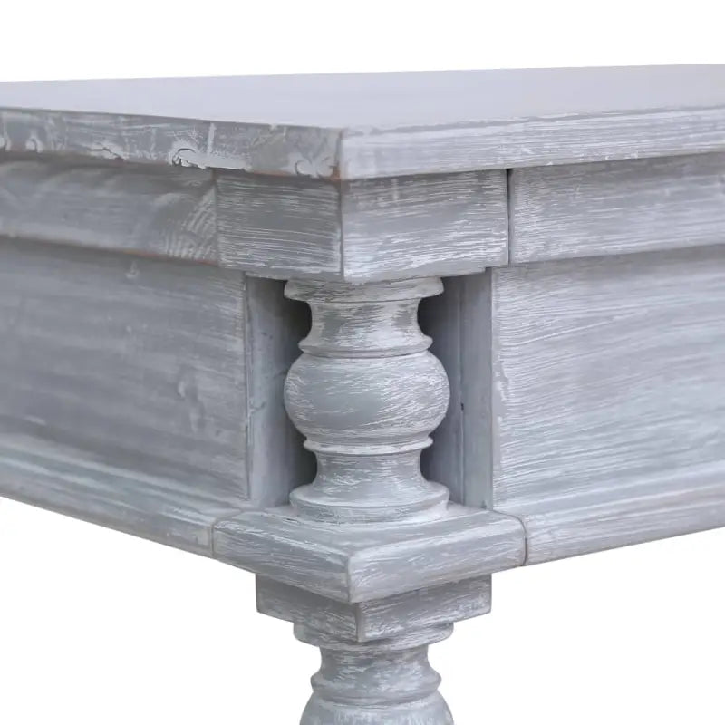 Bureau van massief mahoniehout met greywash afwerking voor een stijlvolle uitstraling - Bureaus