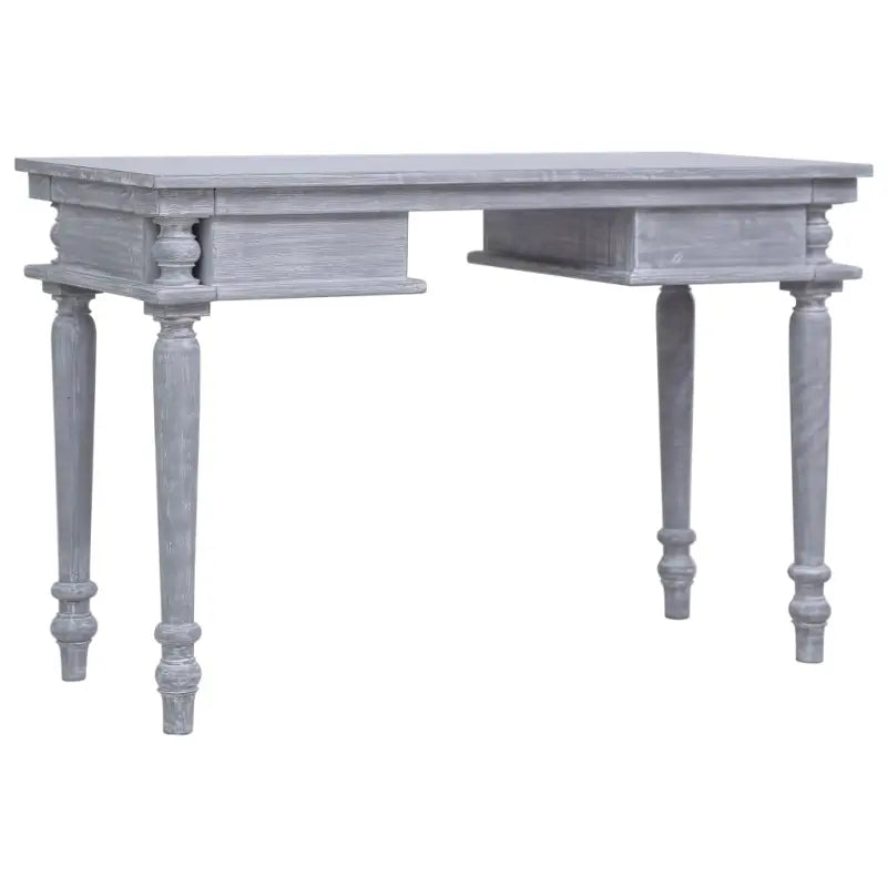 Bureau van massief mahoniehout met greywash afwerking voor een stijlvolle uitstraling - Bureaus