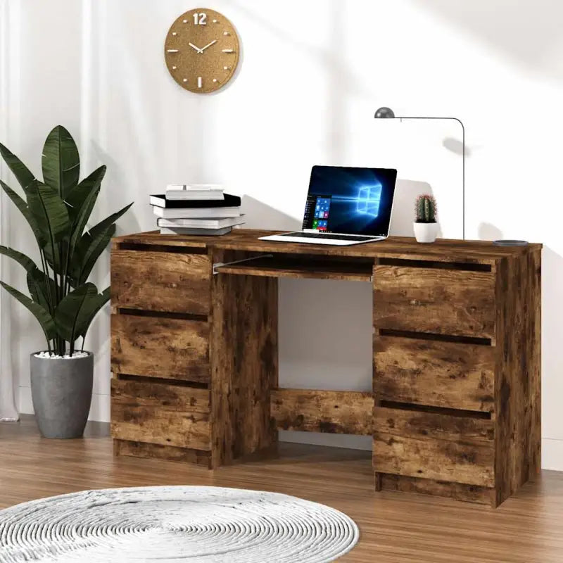 Bureaus met een schrijfblad van hoogwaardig bewerkt hout - Gerookt eiken - Bureaus