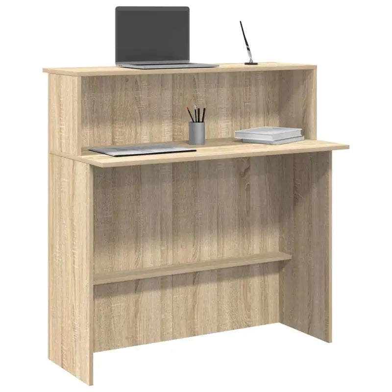 Bureaus van bewerkt hout voor verschillende omgevingen met opbergruimte - Sonoma eiken - Bureaus