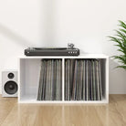Cd en dvd opbergkast van bewerkt hout met robuuste achterkant in grijs Sonoma eiken - Hoogglans wit / 1 - Cd- &
