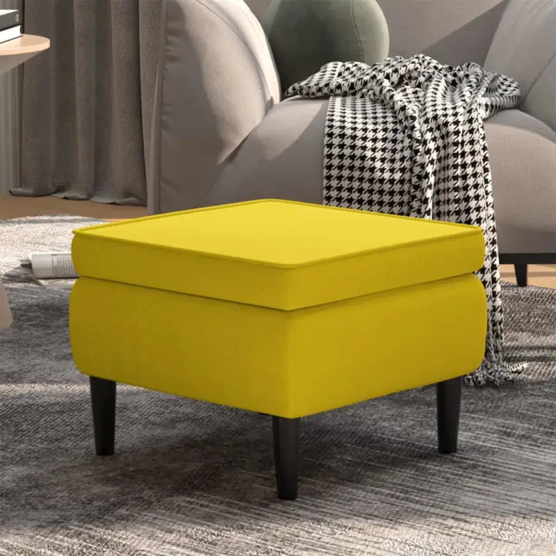 Charmante kruk met houten poten voor stijl en comfort in huis - Geel / 1 - Klapstoelen & krukken