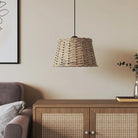 Charmante plafondlampenkap met houder gat voor stijlvolle verlichting - Bruin / Ø 38 x 23 cm - Lampenkappen