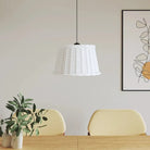 Charmante plafondlampenkap met houder gat voor stijlvolle verlichting - Wit / Ø 45 x 28 cm - Lampenkappen