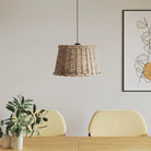 Charmante plafondlampenkap met houder gat voor stijlvolle verlichting - Bruin / Ø 45 x 28 cm - Lampenkappen