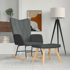 Chique en elegante schommelstoel met modern ontwerp - Donkergrijs / 1 / Met voetensteun - Schommelstoelen