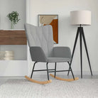 Chique en elegante schommelstoel met modern ontwerp - Lichtgrijs / 1 / Zonder voetensteun - Schommelstoelen