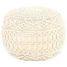 Chique macramé poef voor ontspanning en decoratie in huis - Wit / 1 / Patroon 1 - Poefs