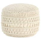 Chique macramé poef voor ontspanning en decoratie in huis - Wit / 1 / Patroon 2 - Poefs