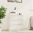 Chique nachtkastje van massief grenenhout voor een elegant interieur - Wit / 1 - Nachtkastjes