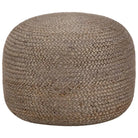 Chique poefs met jute koorden voor comfort en decoratie - Lichtgrijs / 1 - Poefs