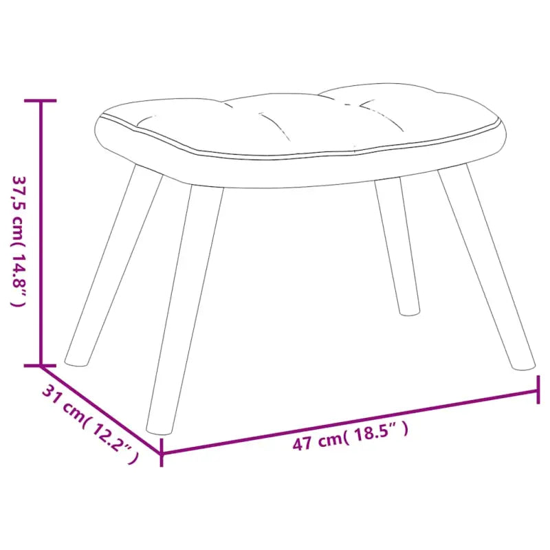 Chique schommelstoel met voetenbank en blokpatroon - Schommelstoelen