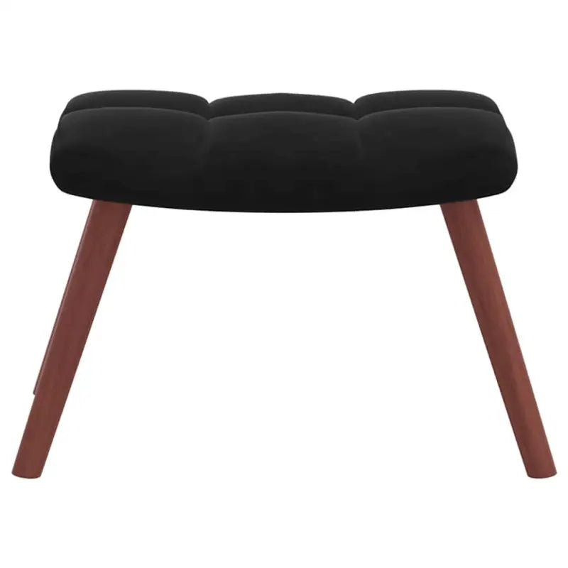 Chique schommelstoel met voetenbank en blokpatroon - Schommelstoelen
