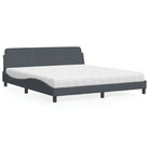 Comfortabel bed met multiplex lattenbodem en 22d PU-schuim voor optimale nachtrust - Donkergrijs / 180 x 200 cm