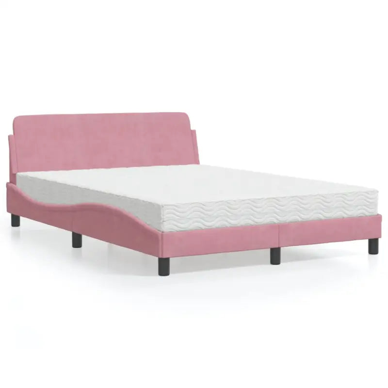 Comfortabel bed met multiplex lattenbodem en 22d PU-schuim voor optimale nachtrust - Roze / 140 x 190 cm - Bedden &
