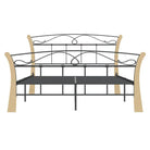 Comfortabel bedframe met massief eikenhout en gepoedercoat metaal - Bedden & bedframes