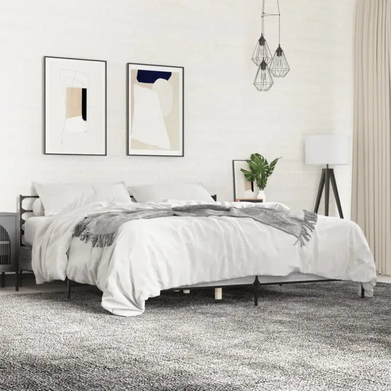 Comfortabel bedframe van bewerkt hout voor elke slaapkamer - Grijs sonoma / 180 x 200 cm - Bedden & bedframes
