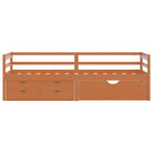 Comfortabel bedframe van massief grenenhout voor heerlijke nachtrust - Honingbruin - Bedden & bedframes