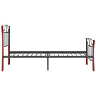 Comfortabel eenpersoons bedframe met massief eikenhout en gepoedercoat metaal - Bedden & bedframes