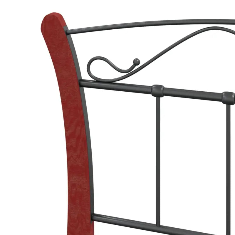 Comfortabel eenpersoons bedframe met massief eikenhout en gepoedercoat metaal - Bedden & bedframes