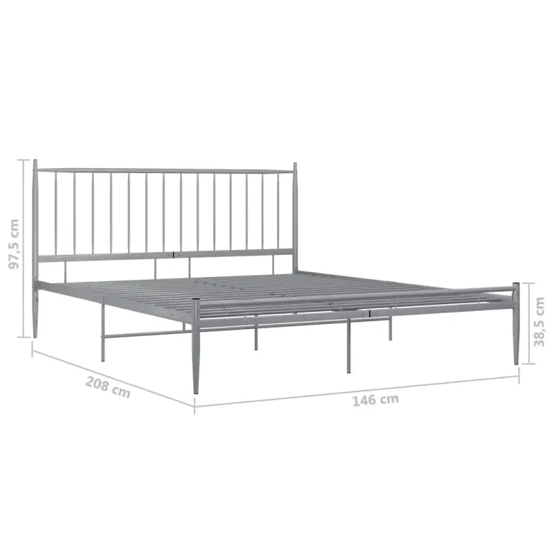 Comfortabel tweepersoonsbed met een stevig gepoedercoat metalen frame - Bedden & bedframes