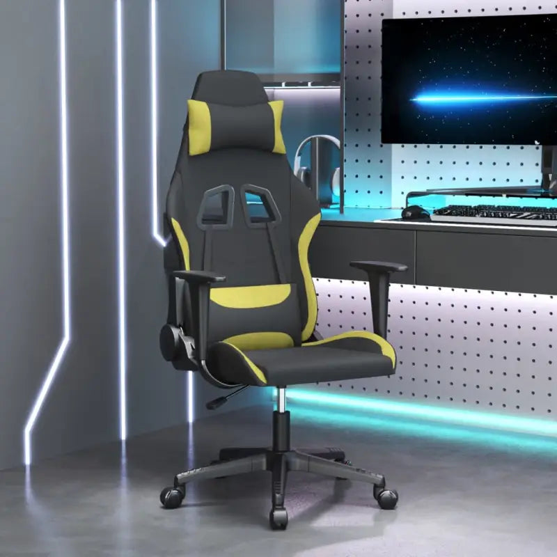 Comfortabele en duurzame Gamingstoel voor een betere game ervaring - Lichtgroen / 1 / Zonder voetensteun - Gamingstoelen