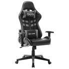 Comfortabele en stijlvolle gamingstoel met rug- en nekondersteuning - Zwart en grijs / 1 / Zonder voetensteun
