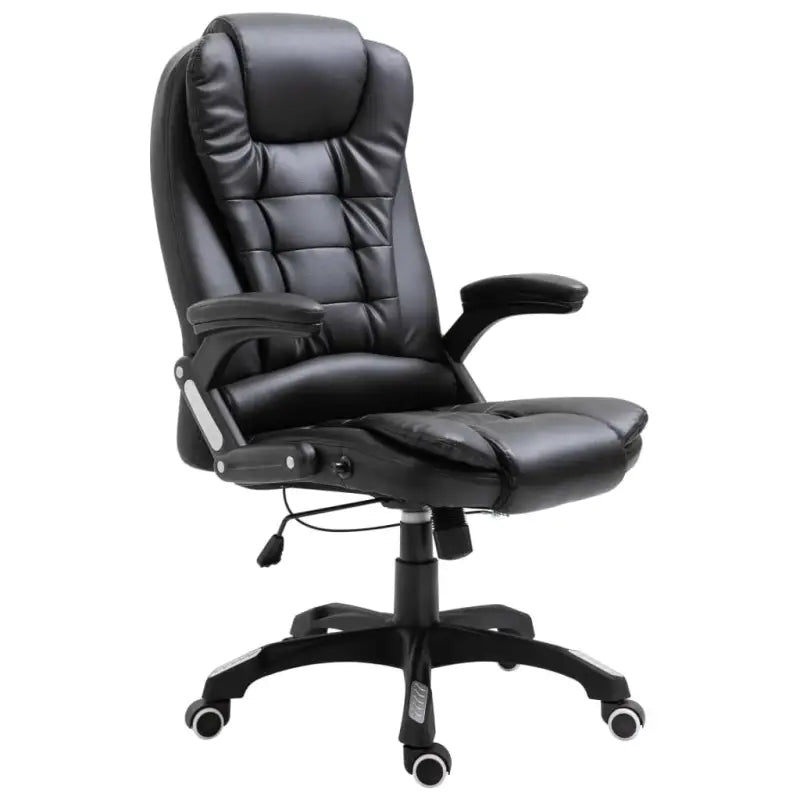 Comfortabele ergonomische bureaustoel met hoge rug en armleuningen - Zwart / 1 - Bureaustoelen