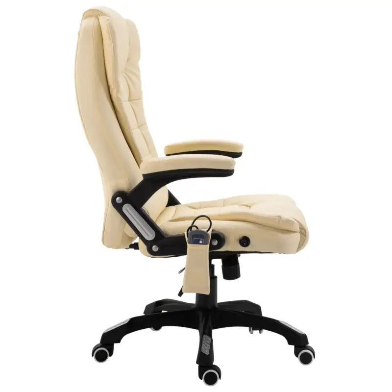 Comfortabele ergonomische bureaustoel met hoge rug en luxe ontwerp - Crème / 1 - Bureaustoelen