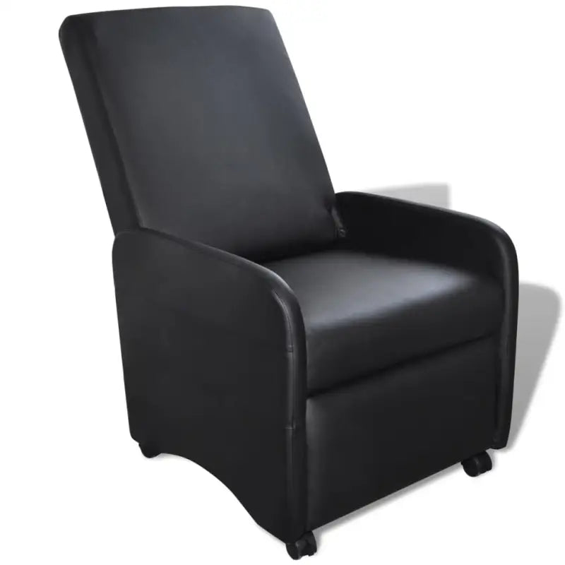 Comfortabele kunstlederen fauteuil voor ontspanning en duurzaamheid - Zwart / 1 - Fauteuils & Relaxfauteuils