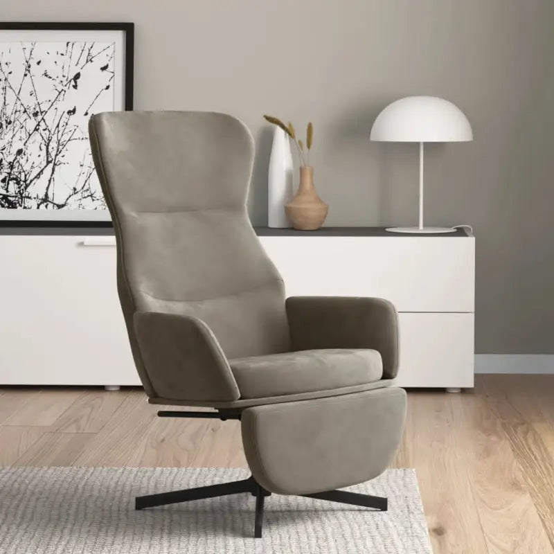 Comfortabele relaxstoel met voetensteun voor ontspanning - Lichtgrijs / 1 / Met voetensteun - Fauteuils & Relaxfauteuils