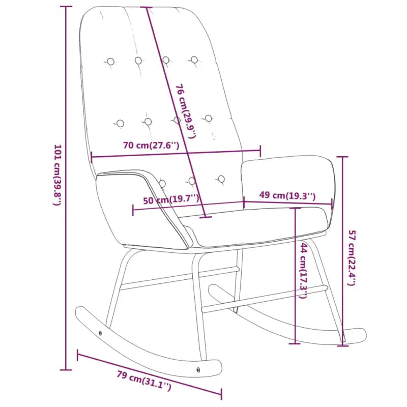 Comfortabele schommelstoel voor ontspanning met zachte bekleding - Schommelstoelen
