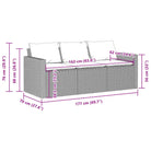 Comfortabele tuinbank van poly rattan met wasbare hoes - Loungebanken