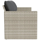 Comfortabele tuinbank van poly rattan met wasbare hoes - Loungebanken
