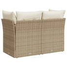 Comfortabele tuinbank van poly rattan met waterdichte zak voor buitengebruik - Loungebanken