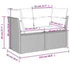 Comfortabele tuinbank van poly rattan met waterdichte zak voor buitengebruik - Loungebanken