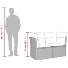 Comfortabele tuinbank van poly rattan met waterdichte zak voor buitengebruik - Loungebanken