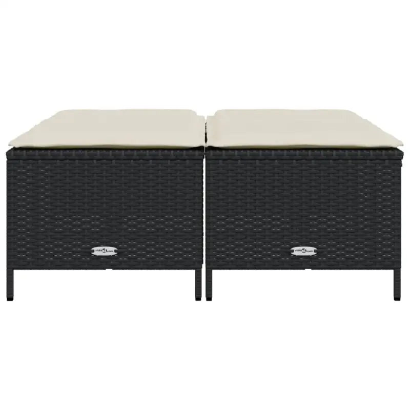 Comfortabele tuinpoefs met poly rattan en wasbare hoes - Tuinpoefs