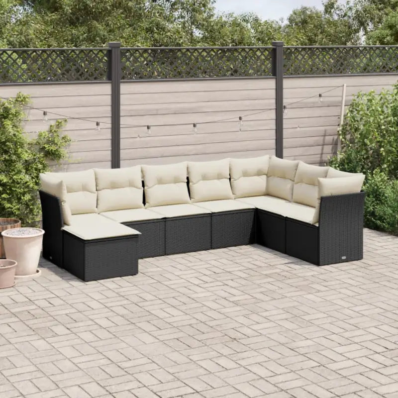 Comfortabele tuinset met beige materiaal en gepoedercoat staal afmetingen - Zwart en crème / Zonder tafel - Tuinsets
