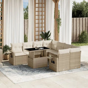 Comfortabele tuinset van beige materiaal en gepoedercoat staal - Tuinsets