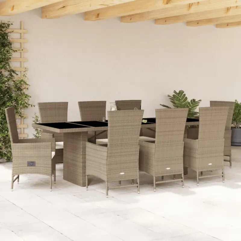 Comfortabele tuinset van poly rattan gemakkelijk schoon en perfect voor buiten - stoel + Fauteuil - Tuinsets