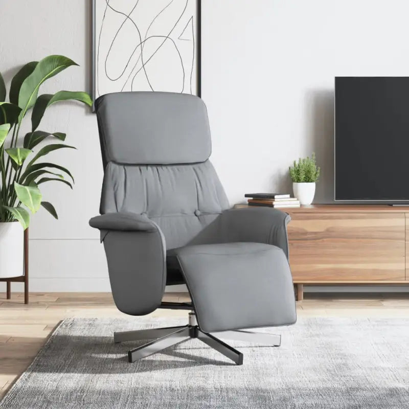 Comfortabele verstelbare stoel voor ontspanning na een drukke dag - Lichtgrijs / 1 - Fauteuils & Relaxfauteuils