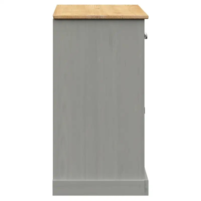 Compact dressoir met massief grenenhout en metalen handgrepen - Dressoirs & buffetkasten