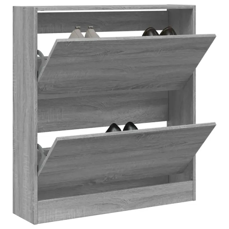 Compact schoenenkast van bewerkt hout voor smalle ruimtes - Grijs sonoma / 80 x 21 x 87.5 cm / 1 - Schoenenrekken