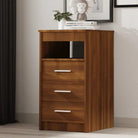 Compacte opbergkast van bewerkt hout voor kleine ruimtes - bruin eikenkleur / 1 - Opbergkasten & lockerkasten