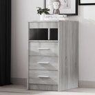 Compacte opbergkast van bewerkt hout voor kleine ruimtes - Grijs sonoma / 1 - Opbergkasten & lockerkasten