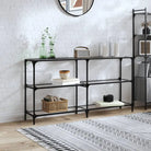 Consoletafel met glazen blad voor stijl en functionaliteit in je kamer - Doorzichtig / 158.5 x 30 x 81 cm / 1