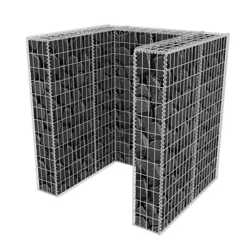Containerberging met schanskorf ombouw in gegalvaniseerd staal - 110 x 100 x 120 cm / 1 - Containerbergingen